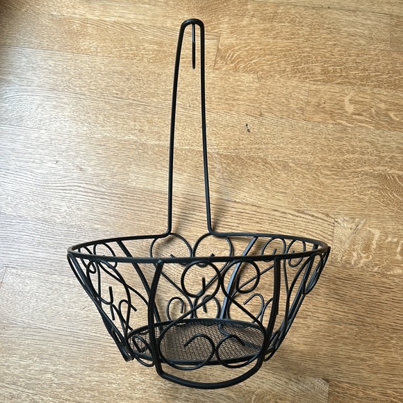 Black Scroll Banana Holder with Fruit Basket - Picture 3 of 8